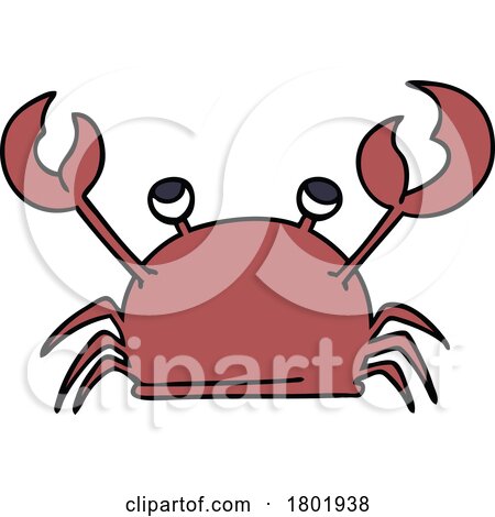 Cartoon Clipart Crab by lineartestpilot