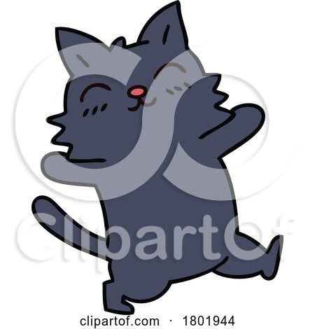 Cartoon Clipart Black Cat by lineartestpilot