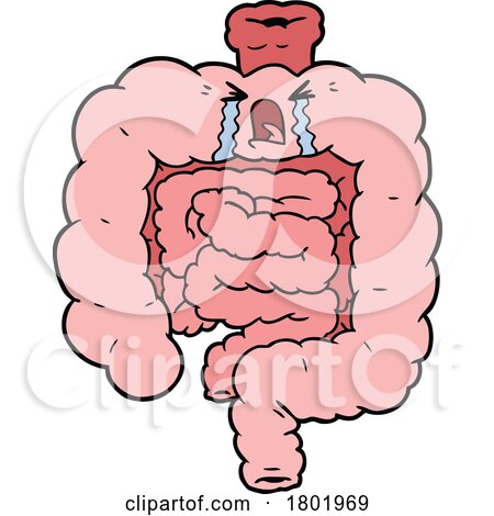 Cartoon Clipart Crying Digestive System by lineartestpilot