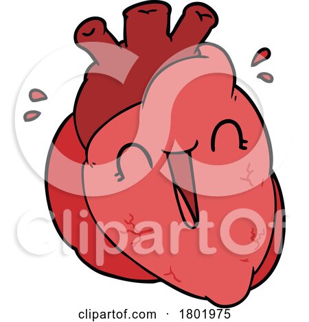 Cartoon Clipart Happy Human Heart by lineartestpilot