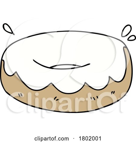 Cartoon Clipart Donut by lineartestpilot
