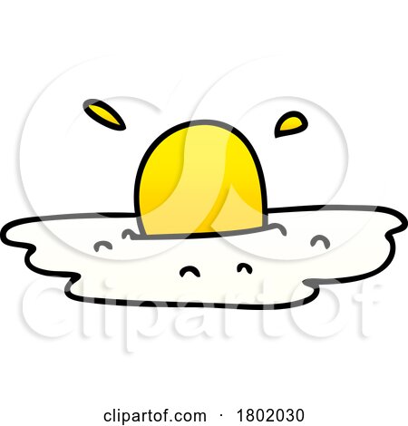 Cartoon Clipart Sunny Side up Egg by lineartestpilot