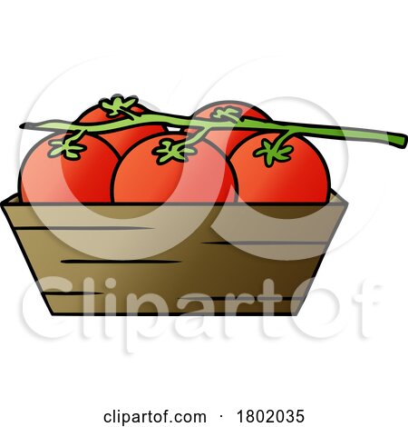 Cartoon Clipart Tomatoes on the Vine by lineartestpilot