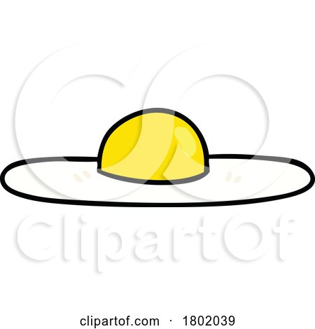 Cartoon Clipart Sunny Side up Egg by lineartestpilot
