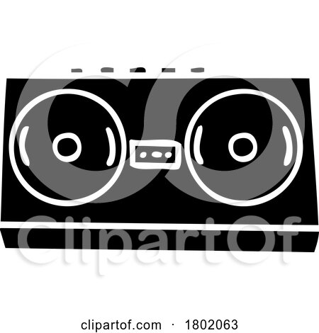 Cartoon Clipart Music Cassette Tape by lineartestpilot