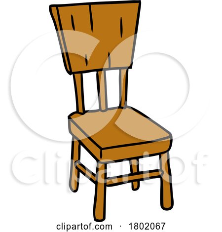 Cartoon Clipart Wooden Chair by lineartestpilot