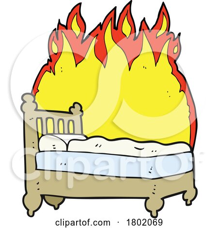 Cartoon Clipart Hot Bed by lineartestpilot