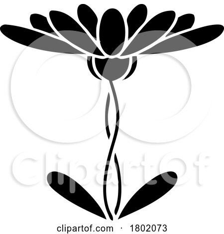 Black and White Flower by lineartestpilot