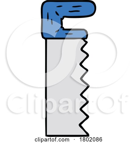Cartoon Clipart Hand Saw by lineartestpilot