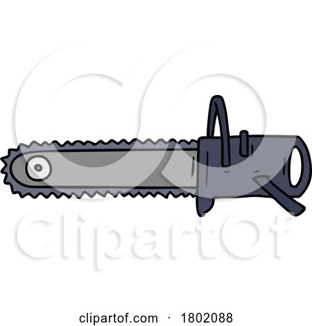 Cartoon Clipart Chainsaw by lineartestpilot