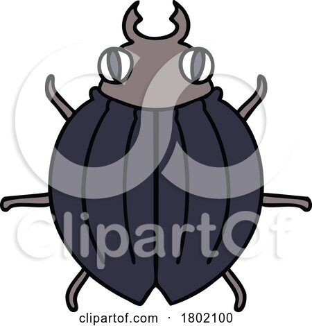Cartoon Clipart Beetle by lineartestpilot