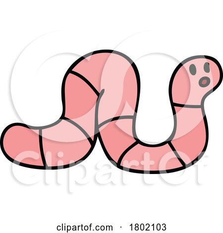 Cartoon Clipart Earthworm by lineartestpilot