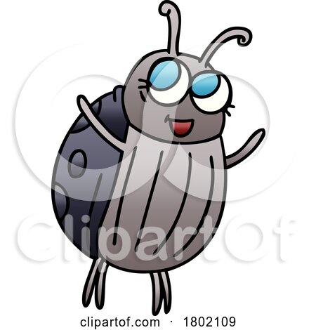 Cartoon Clipart Happy Bug by lineartestpilot