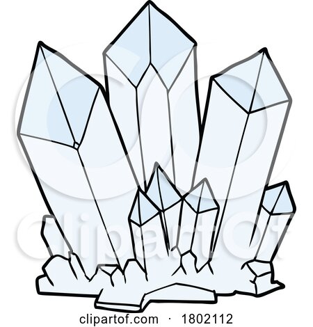 Cartoon Clipart Crystals by lineartestpilot