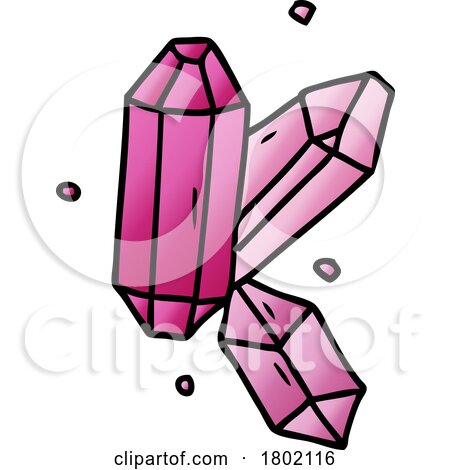 Cartoon Clipart Pink Gems by lineartestpilot