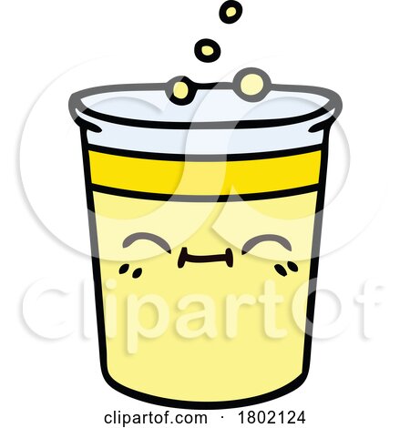 Cartoon Clipart Cup of Lemonade by lineartestpilot