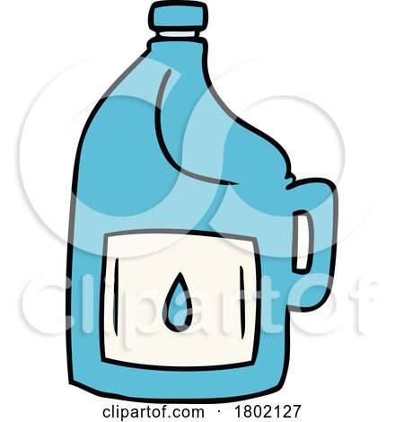 Cartoon Clipart Gallon of Water by lineartestpilot