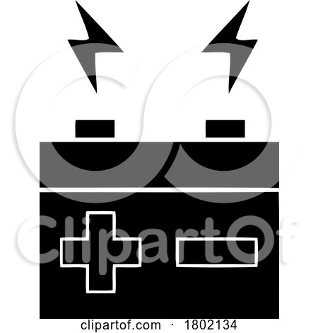 Cartoon Clipart Car Battery by lineartestpilot