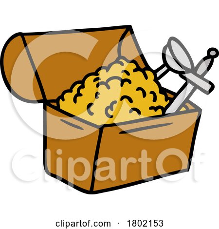 Cartoon Clipart Treasure Chest by lineartestpilot