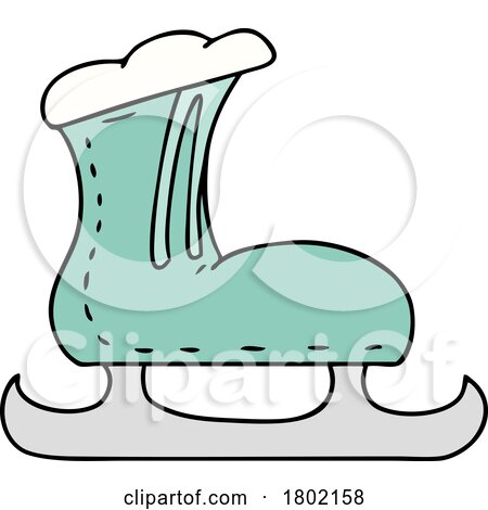 Cartoon Clipart Ice Skate by lineartestpilot