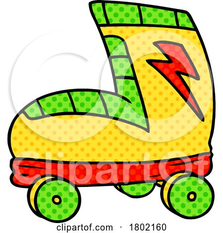 Cartoon Clipart Roller Skate by lineartestpilot
