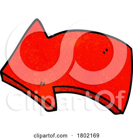 Cartoon Clipart Red Arrow by lineartestpilot