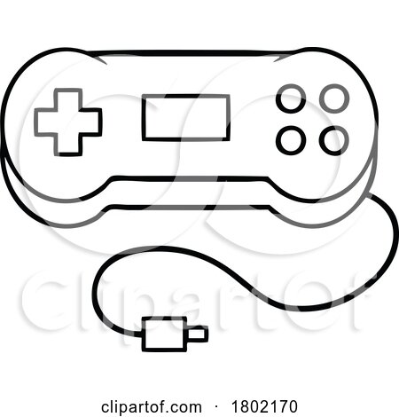 Cartoon Clipart Video Game Controller by lineartestpilot