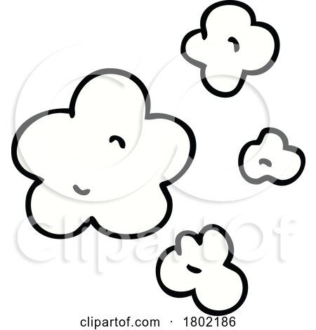 Cartoon Clipart Clouds or Dust by lineartestpilot