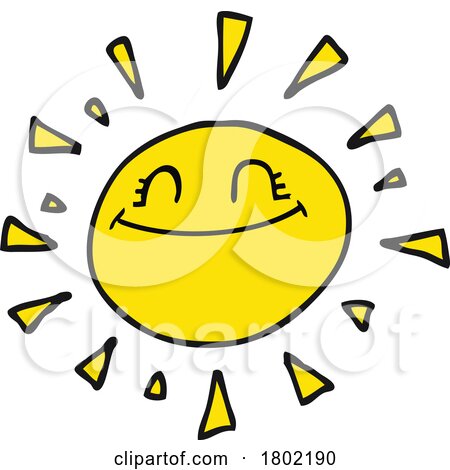Cartoon Clipart Happy Sun by lineartestpilot
