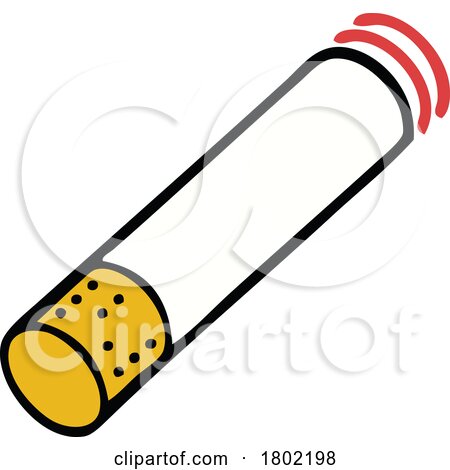 Cartoon Clipart Cigarette by lineartestpilot