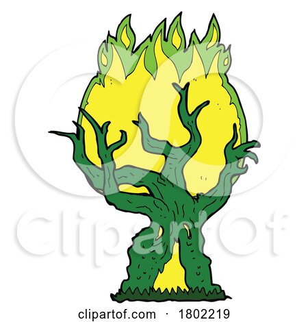 Cartoon Clipart Creepy Tree by lineartestpilot