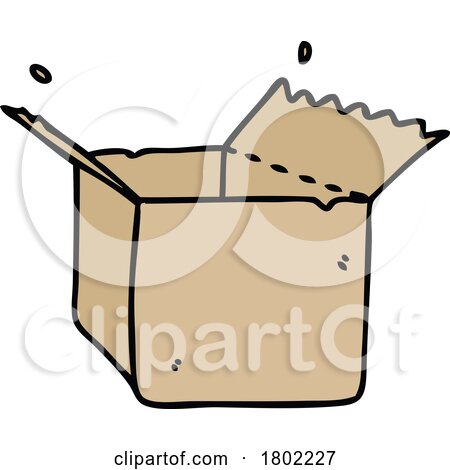 Cartoon Clipart Open Box by lineartestpilot