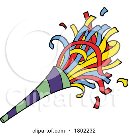 Cartoon Clipart Party Horn by lineartestpilot