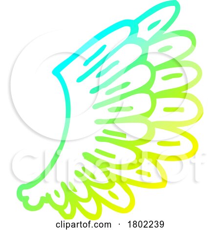 Cartoon Clipart Gradient Wing by lineartestpilot