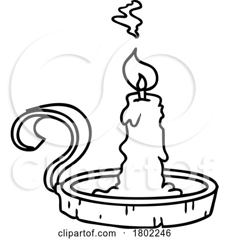 Cartoon Clipart Candle by lineartestpilot
