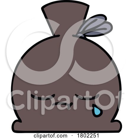 Cartoon Clipart Trash Bag by lineartestpilot