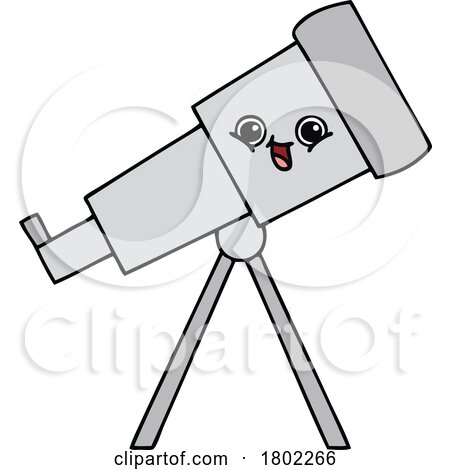Cartoon Clipart Telescope by lineartestpilot