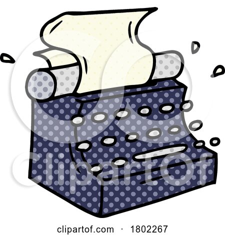 Cartoon Clipart Typewriter by lineartestpilot