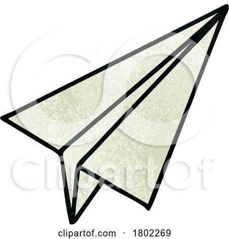 Cartoon Clipart Paper Plane by lineartestpilot