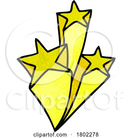 Cartoon Clipart Shooting Stars by lineartestpilot