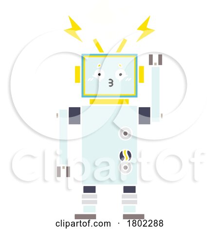 Cartoon Clipart Robot by lineartestpilot