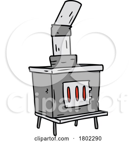 Cartoon Clipart Wood Stove by lineartestpilot
