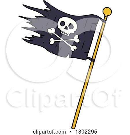 Cartoon Clipart Pirate Flag by lineartestpilot