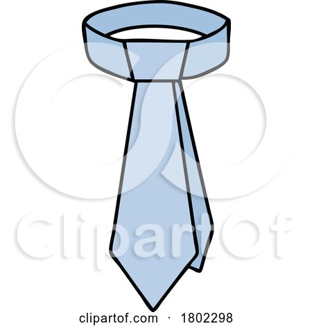 Cartoon Clipart Neck Tie by lineartestpilot