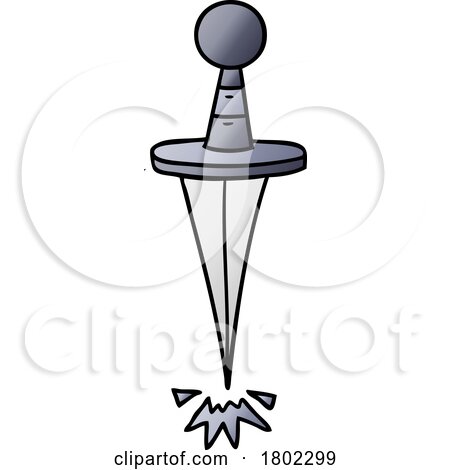 Cartoon Clipart Dagger Breaking Something by lineartestpilot