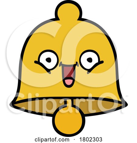 Cartoon Clipart Happy Bell by lineartestpilot