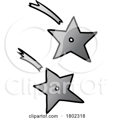 Cartoon Clipart Ninja Throwing Stars by lineartestpilot