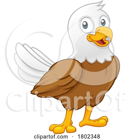 Bald Eagle Bird Cute Cartoon Wildlife Mascot by AtStockIllustration