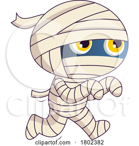 Cartoon Clipart Halloween Mummy Walking by Hit Toon