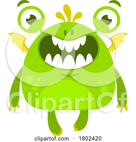 Cartoon Clipart Flying Monster by Hit Toon